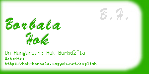 borbala hok business card